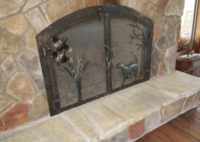 Fireplace doors and dog 5